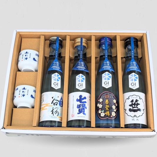 山梨の酒　山の酒　純米酒飲み比べ４本セット（南アルプス山麓・富士山伏流水・富士山麓）